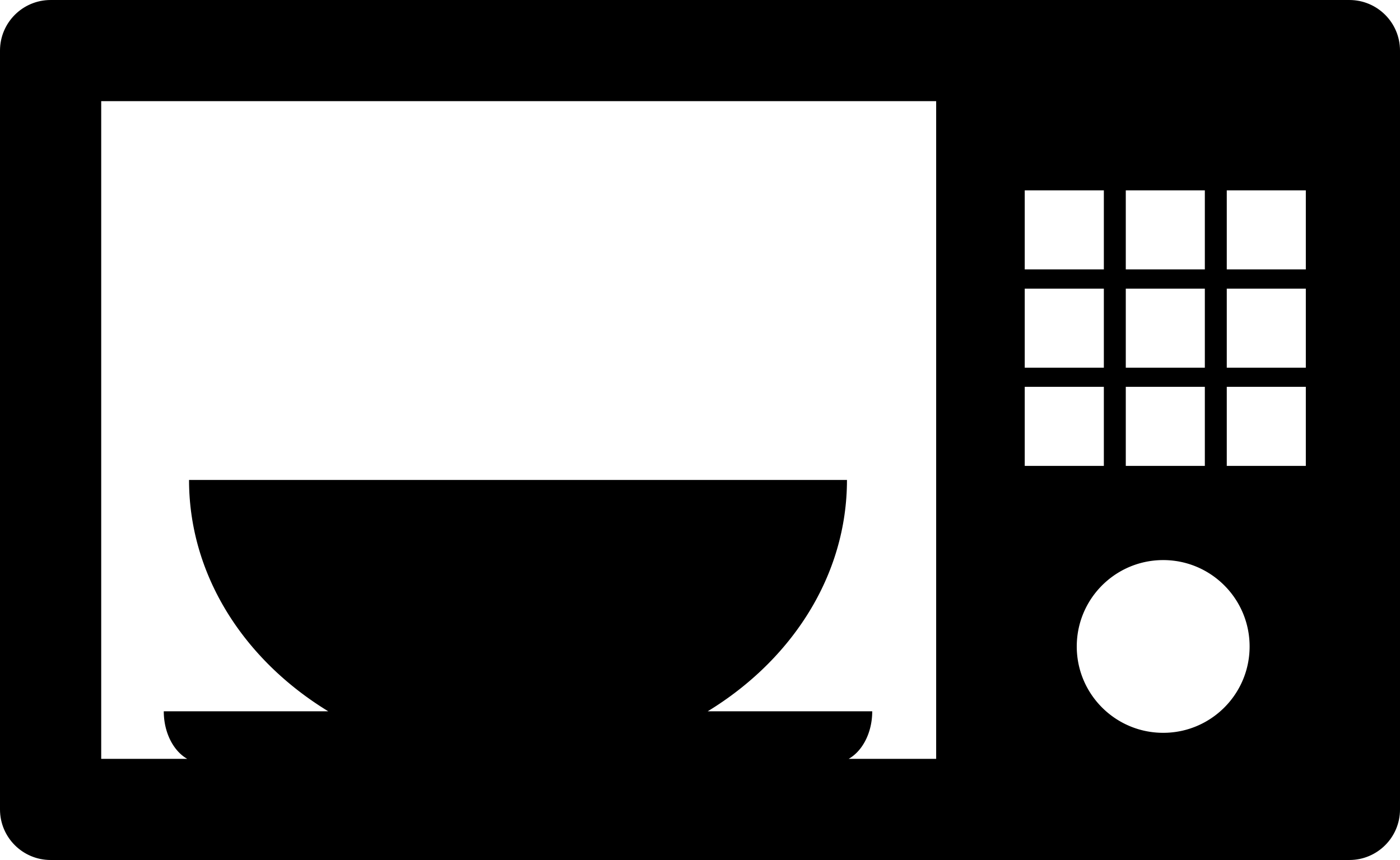 Bowl In A Microwave Outline Icon Svg Set Free Vectors